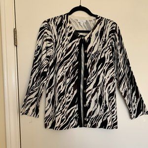 Zebra Print Cardigan